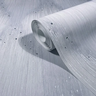 Papier peint intissé rayures strass moderne en blanc  