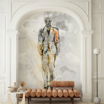 Wall Mural Man, Art Crush Designer in Colorful 2,70 x 1,98m 