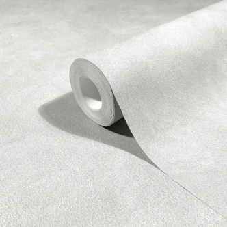 Tapeta z włókniny o wyglądzie betonu i tynku gładka matowa w kolorze białym  