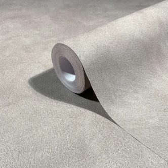 Tapeta z włókniny o wyglądzie betonu i tynku gładka matowa w kolorze szarym  