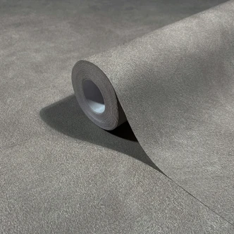 Tapeta z włókniny o wyglądzie betonu i tynku gładka matowa w kolorze antracytowym  