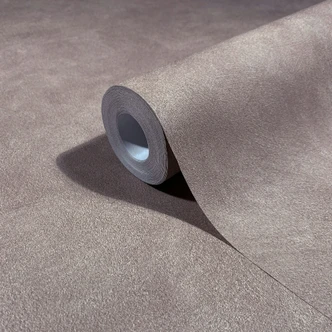 Tapeta z włókniny o wyglądzie betonu i tynku gładka matowa w kolorze brązowym  