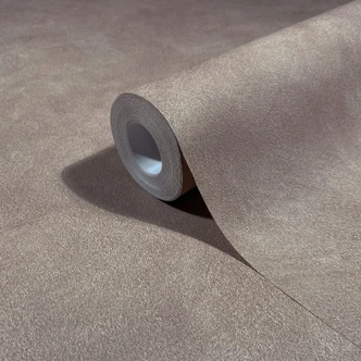 Tapeta z włókniny o wyglądzie betonu i tynku gładka matowa w kolorze brązowym  