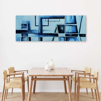 Leinwandbild, Abstrakt Blau 