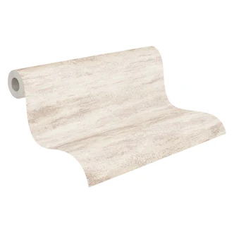 Gipslook krämig tapet - non-woven tapet A.S. Création 