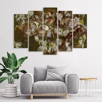 Leinwandbild 5 teilig, Iris Blume 