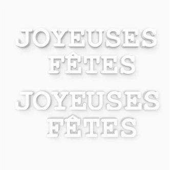 Dekobuchstaben 3D Joyeuses Fetes 