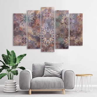 Leinwandbild 5 teilig, Mosaik der Sterne 