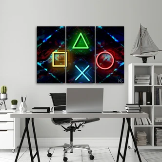 Leinwandbild 3 teilig, Computerspiele 