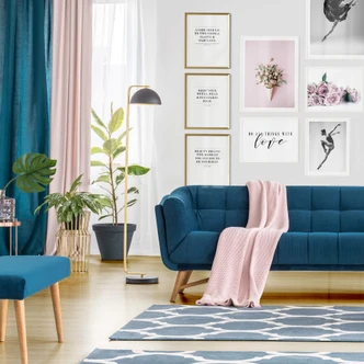 Poster Flowers in an Ice Cream Cone - roze 