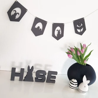 MDF-Holzbuchstaben Hase 