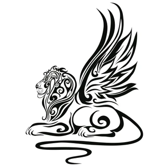 Muursticker Leeuwen Tribal 