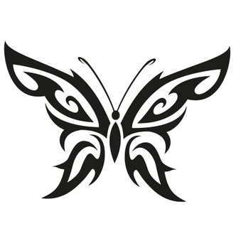 Muursticker Vlinder Tribal 2 