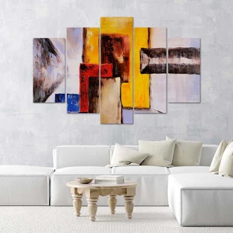Leinwandbild 5 teilig, Bunte Abstraktion 
