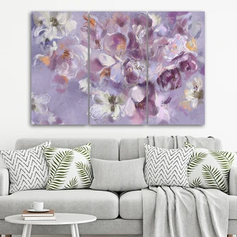 Leinwandbild 3 teilig, Iris Blume 