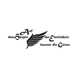 Wandtattoo Auf dem Haupte der Ehrlichkeit hausen die Götter 