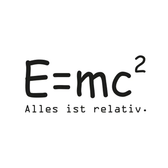 Wandtattoo E=mc² - Alles ist relativ. 