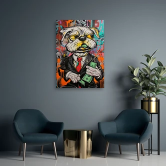 Leinwandbild Hundedollar Pop Art 