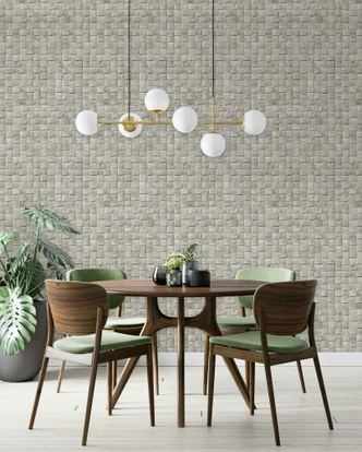 non-woven tapet i 3D vævet træ grå 3D look non-woven tapet i 3D vævet træ grå 3D look