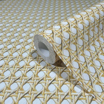 Carta da parati in tessuto non tessuto effetto legno e tessuto effetto legno beige 