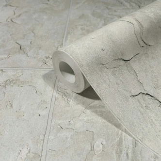 vliesbehang in tegellook als shabby chic grijs tegeleffect 