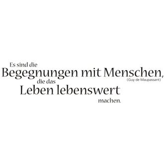 Wandtattoo Es sind die Begegnungen mit Menschen... 