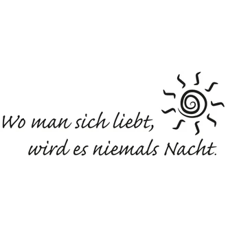 Wandtattoo Wo man sich liebt... 2 