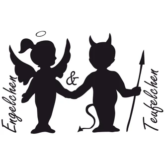 Wandtattoo Engelchen & Teufelchen 1 
