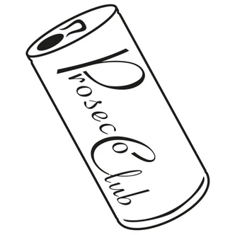 Wandtattoo Prosecco-Club Büchse 