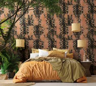 Photo wallpaper with abstract motif, black graphic 2.70 x 1.06 m 