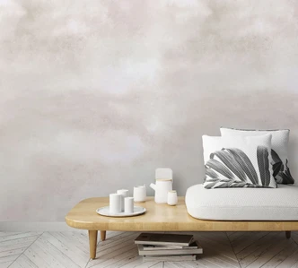 Fototapete mit Himmel mit Wolken, Beige Uni 3.40 x 2.12 m 