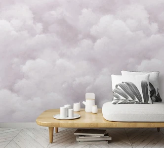 Cloudy sky wallpaper, grey Uni 3.40 x 2.12 m 