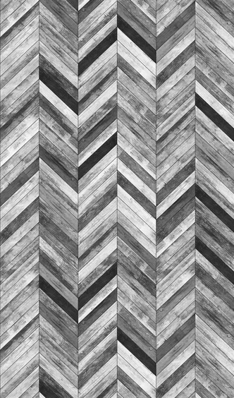 Wood herringbone pattern wallpaper Grey, wood effect 2.70 x 1.59 m 