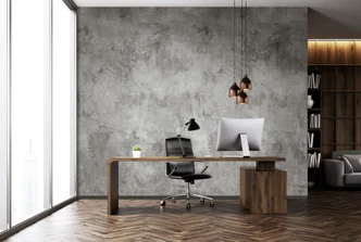 Fototapete Wandtapete mit Motiv Betonoptik Grau mit urbaner Putzstruktur 3,4 x 2,12 m 