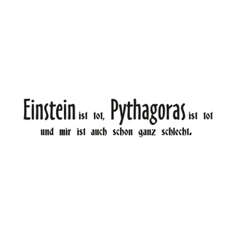 Wandtattoo Einstein Pythagoras 