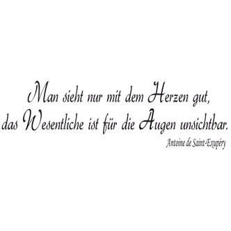 Wandtattoo Man sieht nur mit dem Herzen gut 