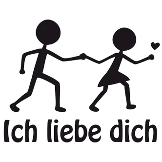 Wandtattoo Ich liebe Dich 
