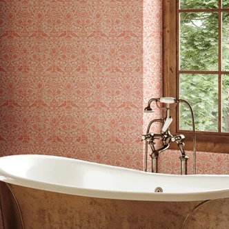 Carta da parati in tessuto non tessuto uccelli, fiori, natura floreale in beige Carta da parati in tessuto non tessuto uccelli, fiori, natura floreale in beige