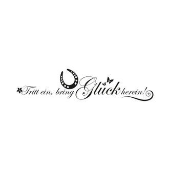Wandtattoo Tritt ein bring Glück herein 1 