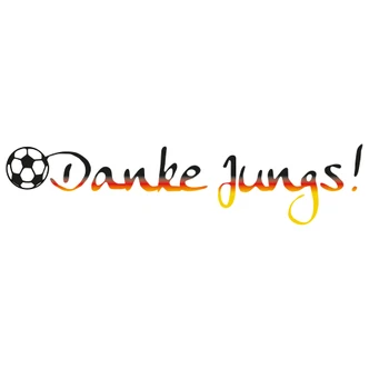 Wandtattoo Danke Jungs 
