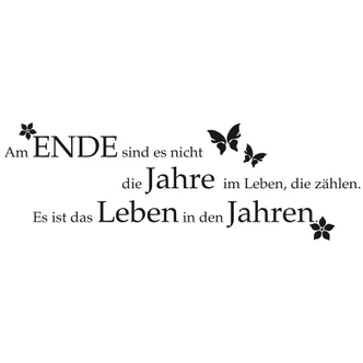 Wandtattoo Am Ende sind es nicht die Jahre... 