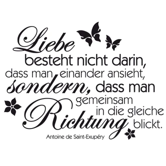 Wandtattoo Liebe besteht nicht darin... 