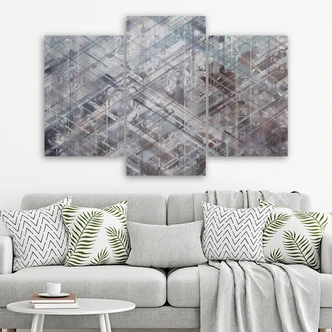 3-delige canvas print Abstracte geometrische vormen 
