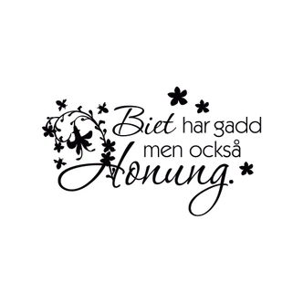 Wandtattoo Biet har gadd men också honung 