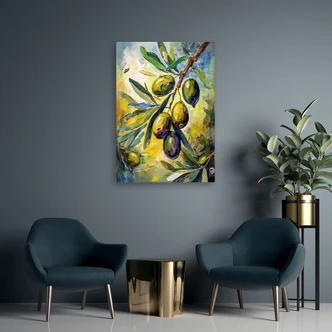 Leinwandbild Oliven acryl handgemalt 