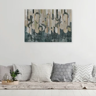 Leinwandbild, Boho Pflanzen Abstrakt 