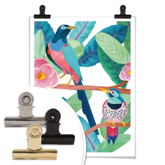 Poster Goed Blauw - Birds in Spring 