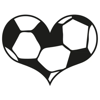 Wandtattoo Fußball Herz 