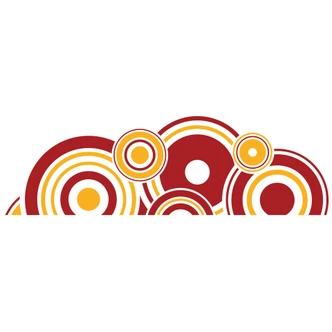 Adesivo murale - Rétro arancione 