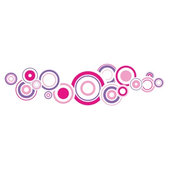Wandtattoo Retro Bubbles pink 